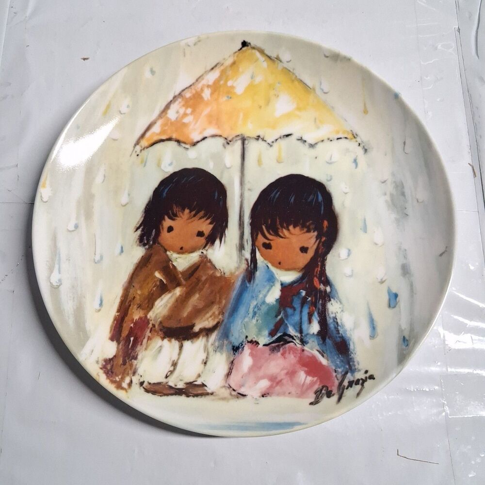 DeGrazia's Children of the Sun Collection "Sun Showers" Plate. 1989 #2047A